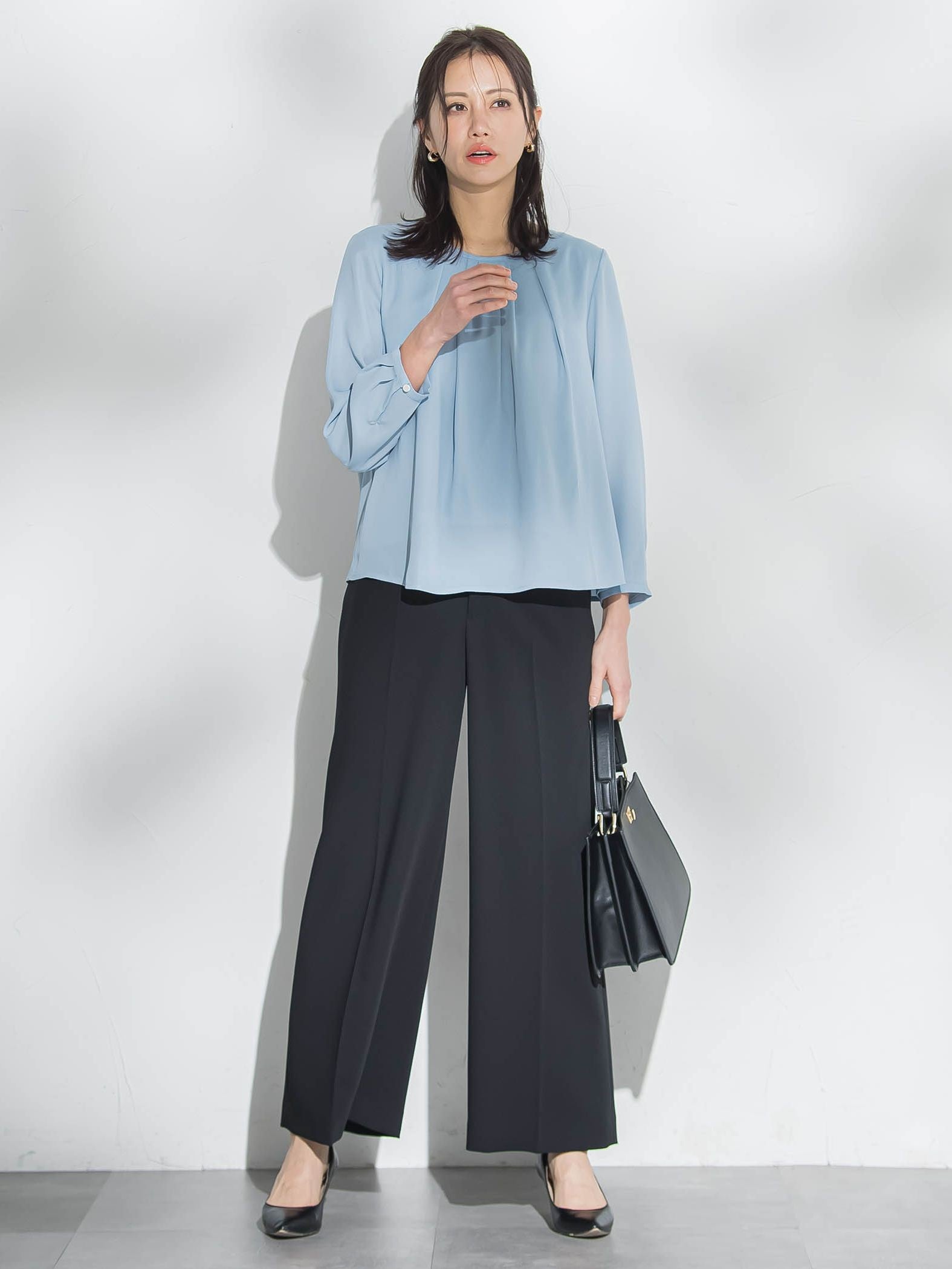 【WEB限定】透けにくい安心シフォンブラウス