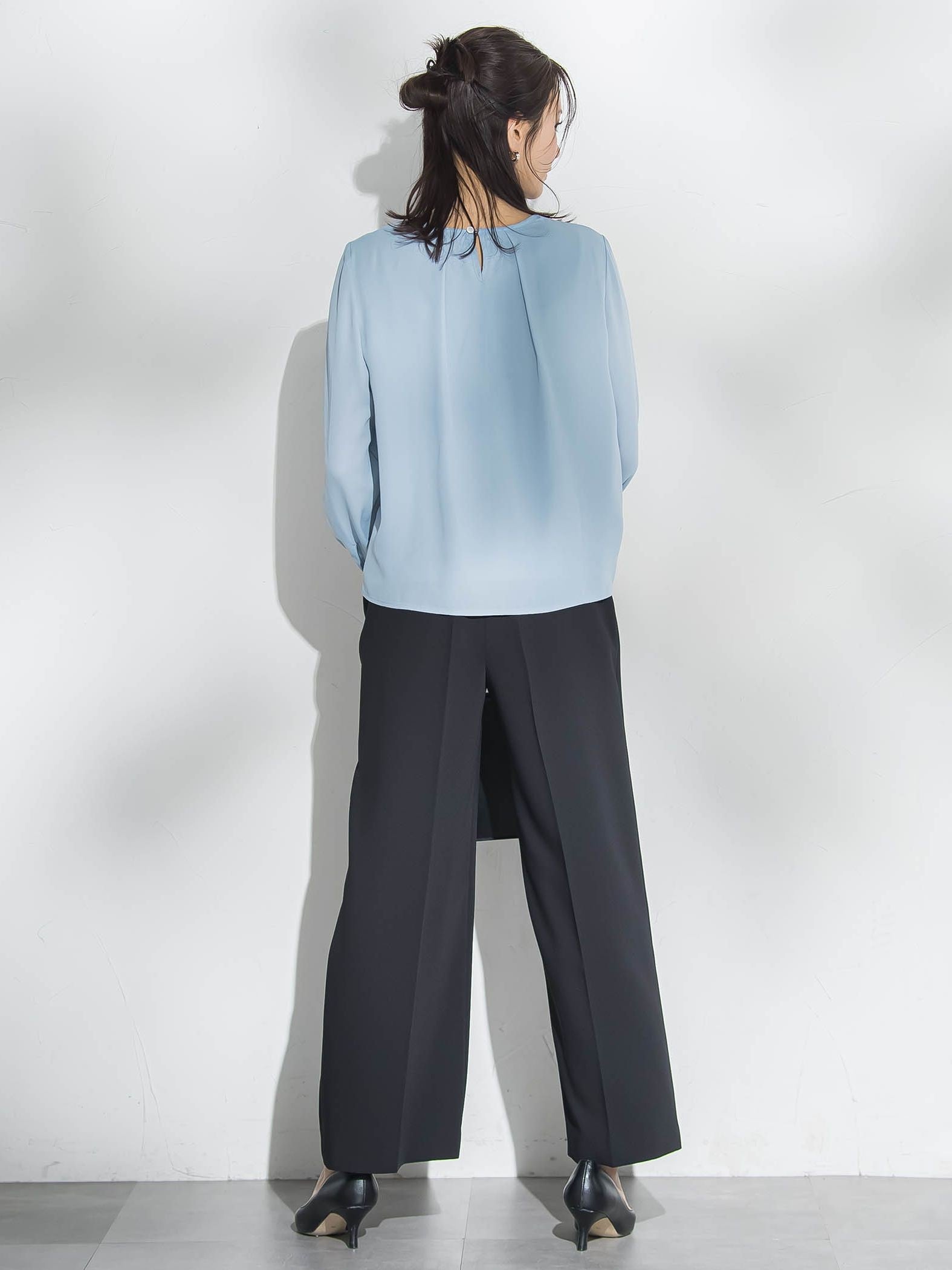 【WEB限定】透けにくい安心シフォンブラウス