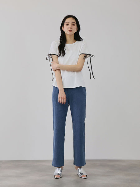 サテンリボンスリーブプルオーバー