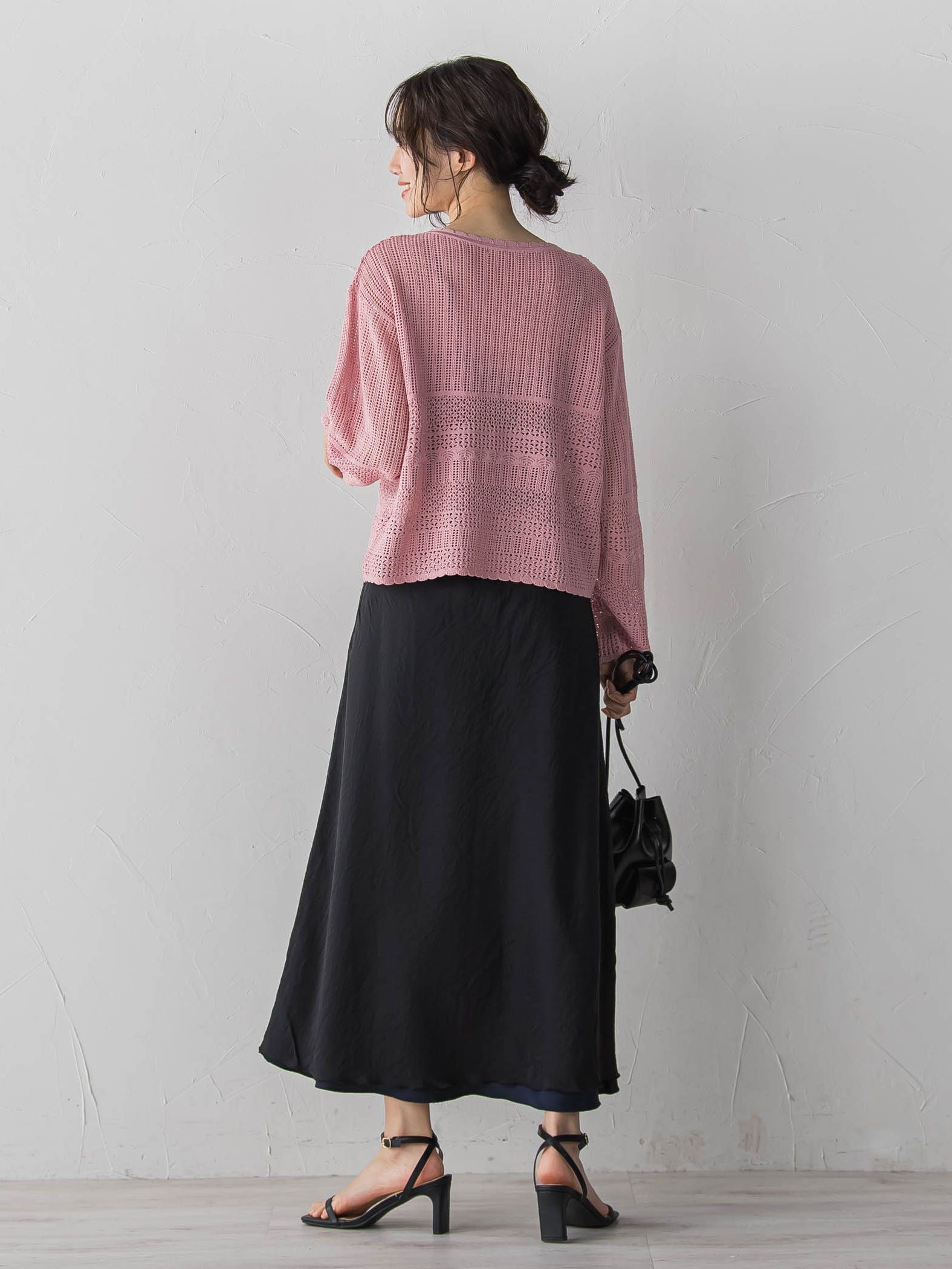 レース柄ニット