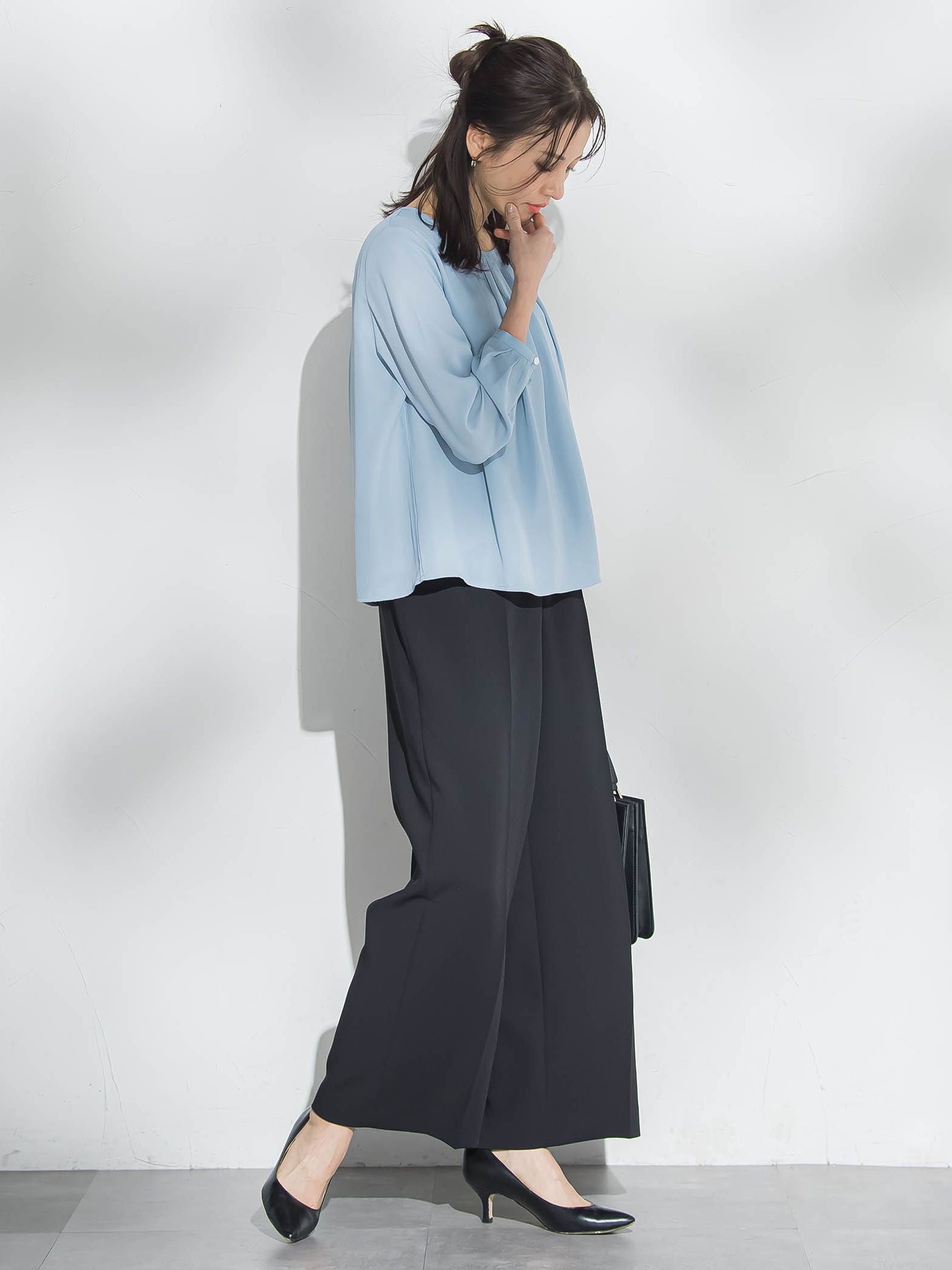 【WEB限定】透けにくい安心シフォンブラウス