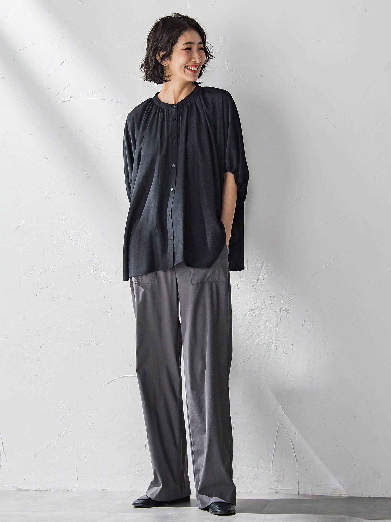 【WEB限定/大きいサイズ】ハイテンションワイドパンツ≪洗濯機で洗える≫