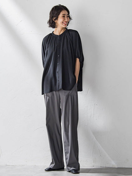 【WEB限定/大きいサイズ】ハイテンションワイドパンツ≪洗濯機で洗える≫