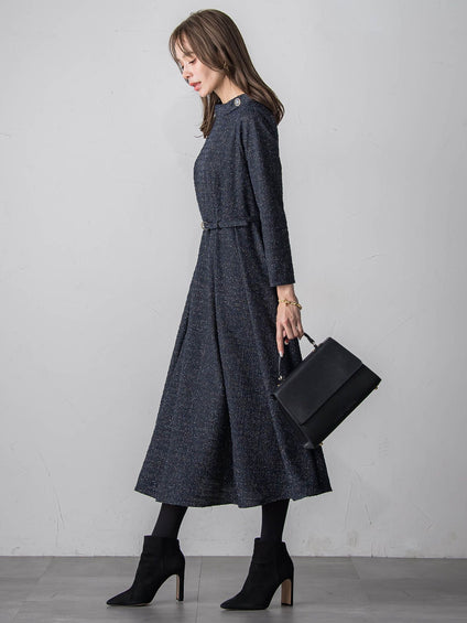 ツイードラメワンピース
