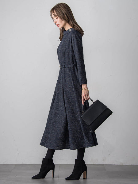 ツイードラメワンピース
