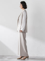 【大きいサイズ】リネンライクオックスジレ