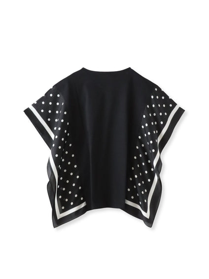 ドットスカーフ切り替えカットソー