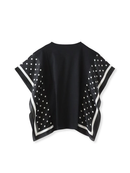 ドットスカーフ切り替えカットソー