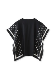 ドットスカーフ切り替えカットソー