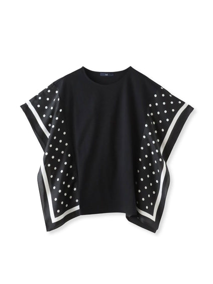 ドットスカーフ切り替えカットソー