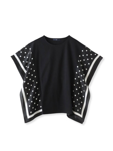 ドットスカーフ切り替えカットソー