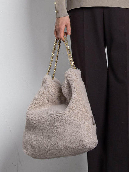 【WEB限定】【VIOLAd'ORO】エコムートン チェーンショルダートート