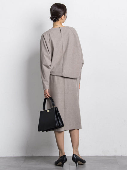 両面起毛ストレートスカート≪洗える/セットアップ対応≫