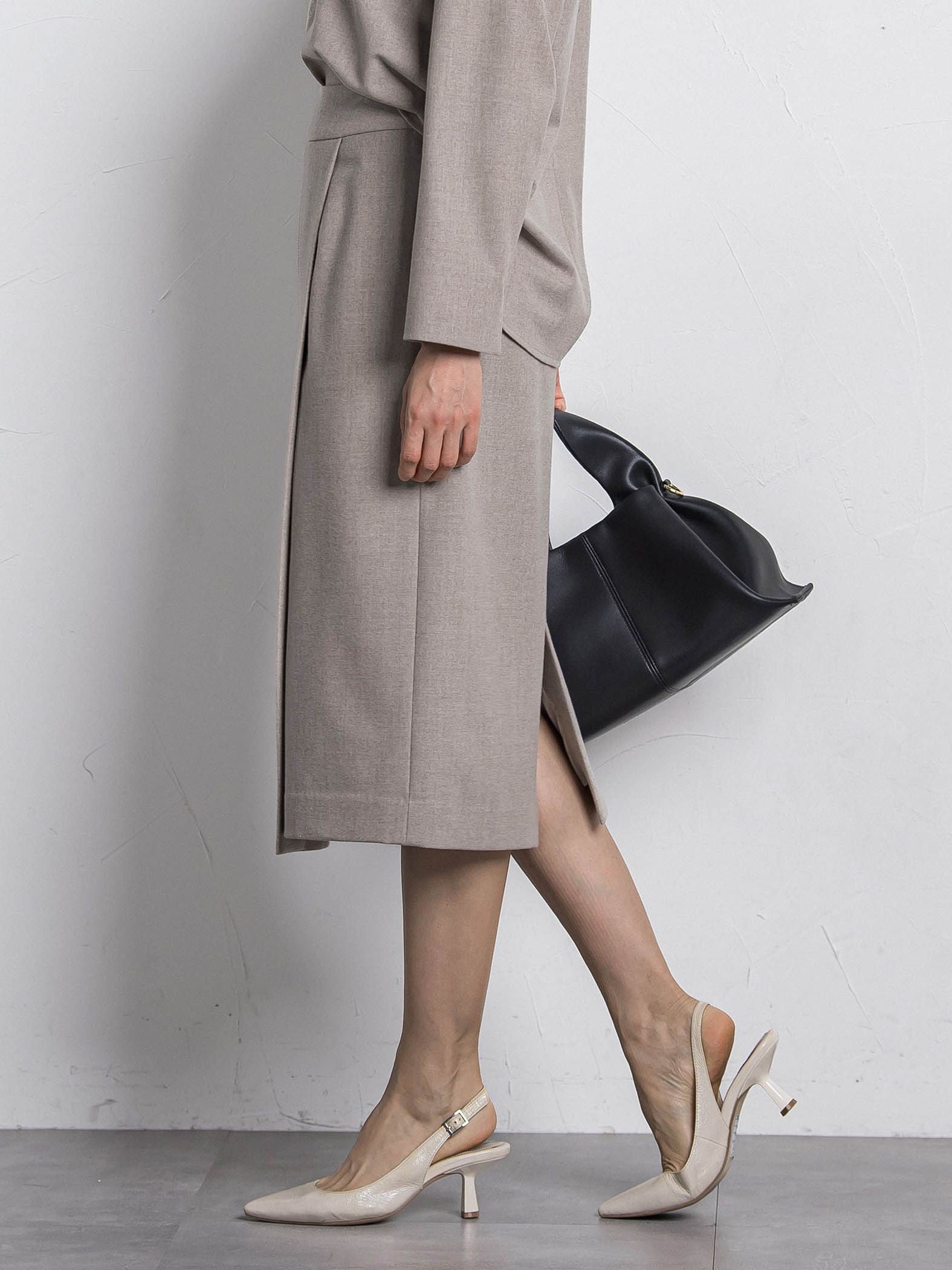 両面起毛ストレートスカート≪洗える/セットアップ対応≫