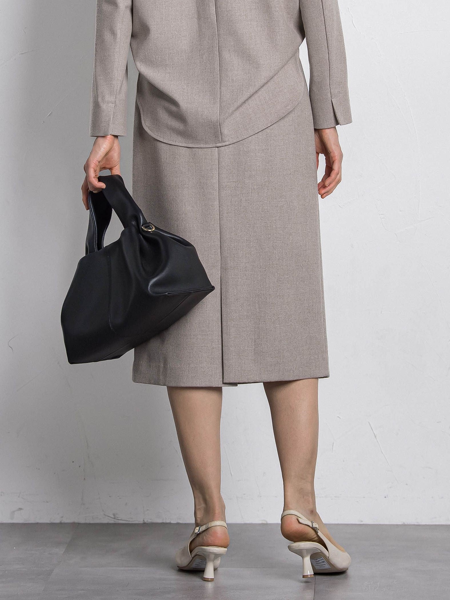 両面起毛ストレートスカート≪洗える/セットアップ対応≫