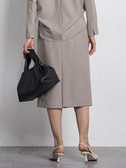 両面起毛ストレートスカート≪洗える/セットアップ対応≫