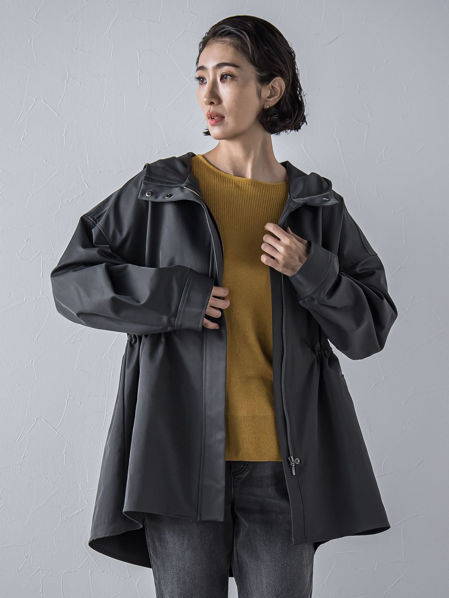 【大きいサイズ】”シルエットの変化が楽しめる”ストレッチマウンテンパーカー