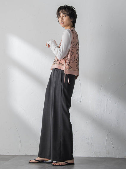 ”肌が喜ぶ”前後2WAYクルーネックロンT≪手洗い可能≫