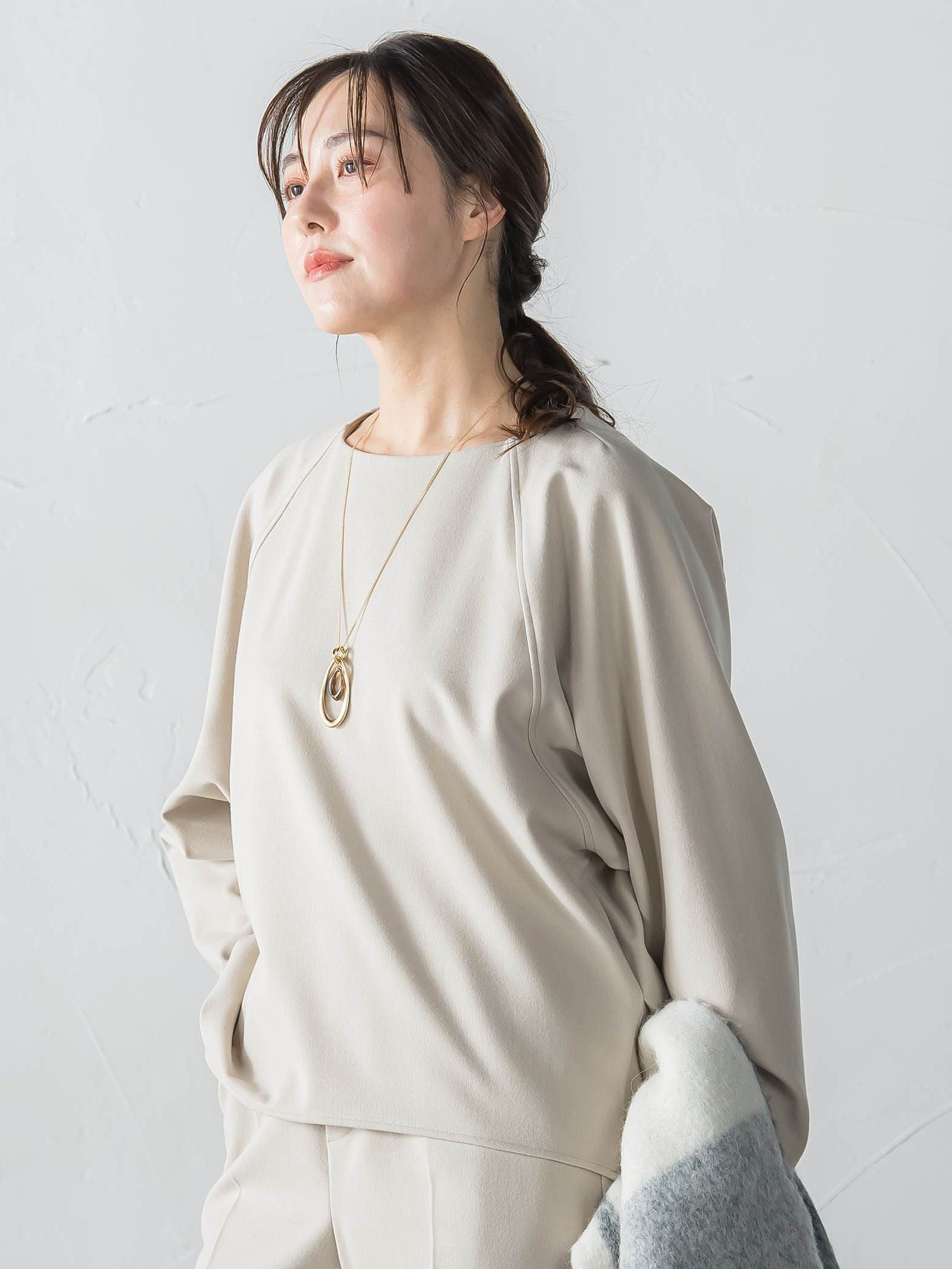 両面起毛T/Rブラウス