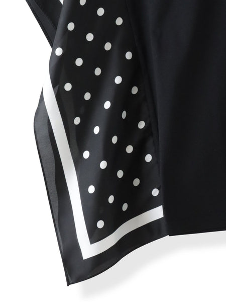 ドットスカーフ切り替えカットソー