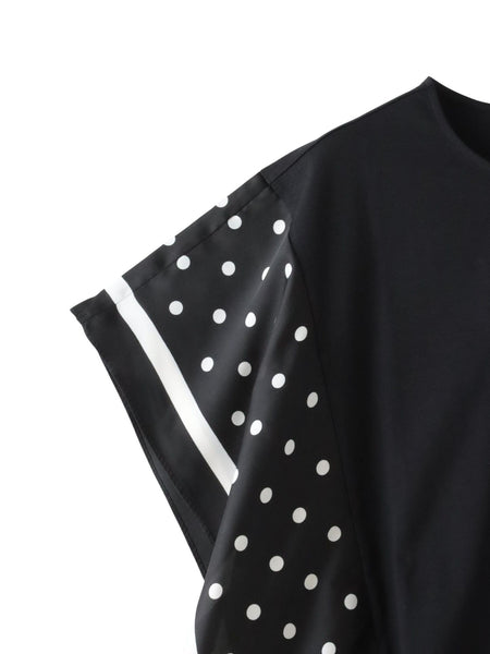 ドットスカーフ切り替えカットソー