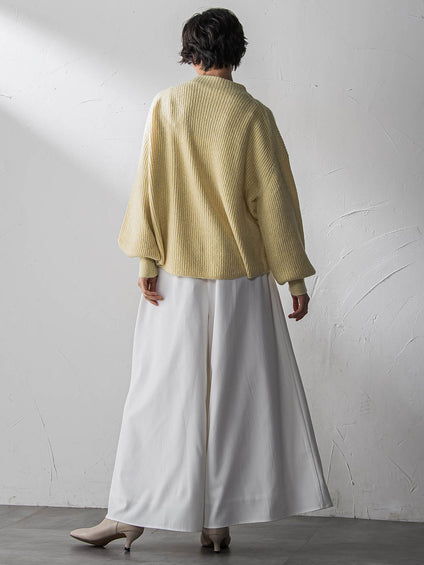 ラメリブボトルネックニット≪手洗い可能≫