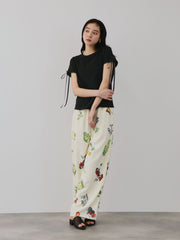 サテンリボンスリーブプルオーバー