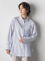 ドビーストライプシャツ