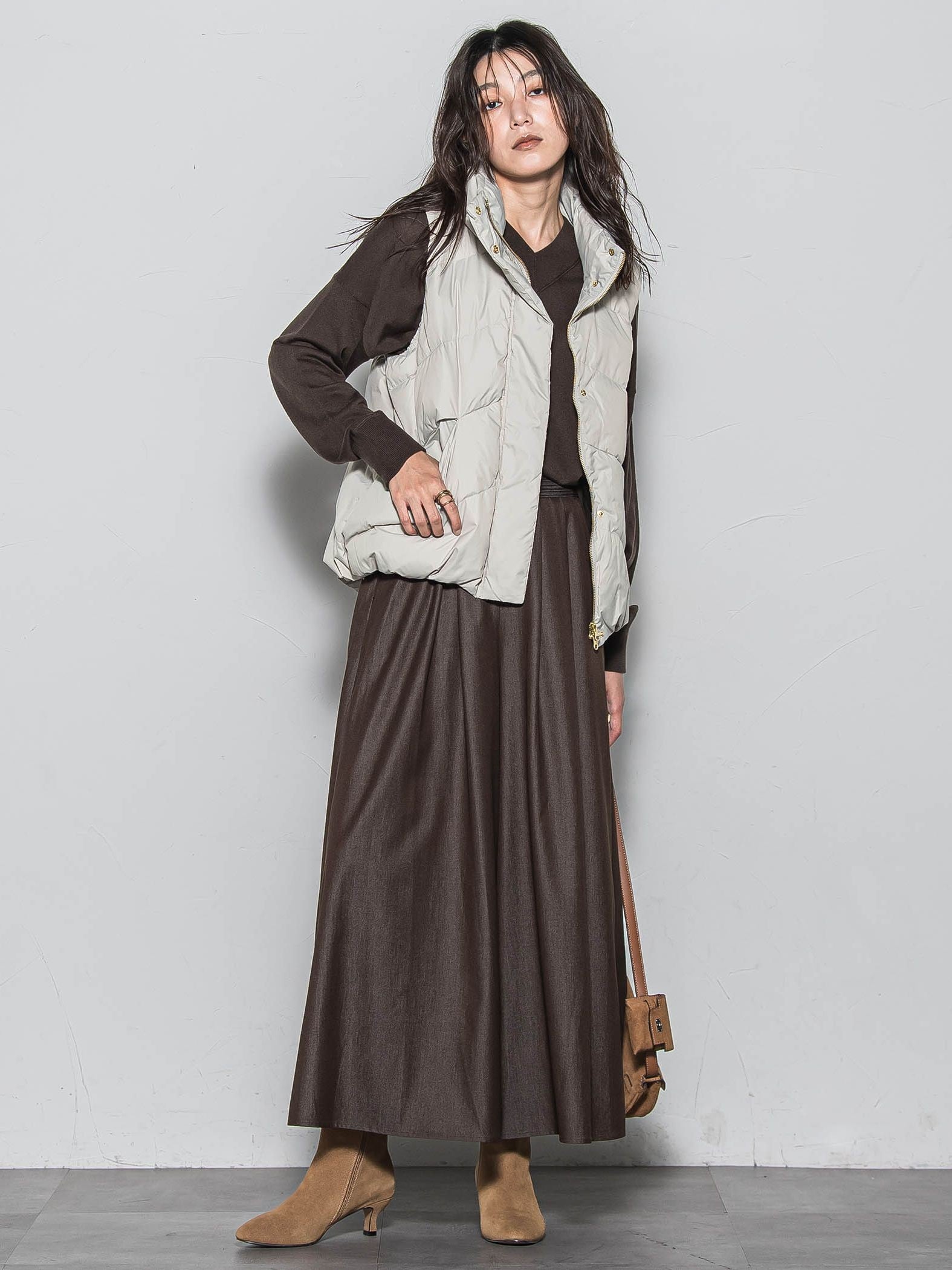 【WEB限定】スタンドカラーダウンベスト