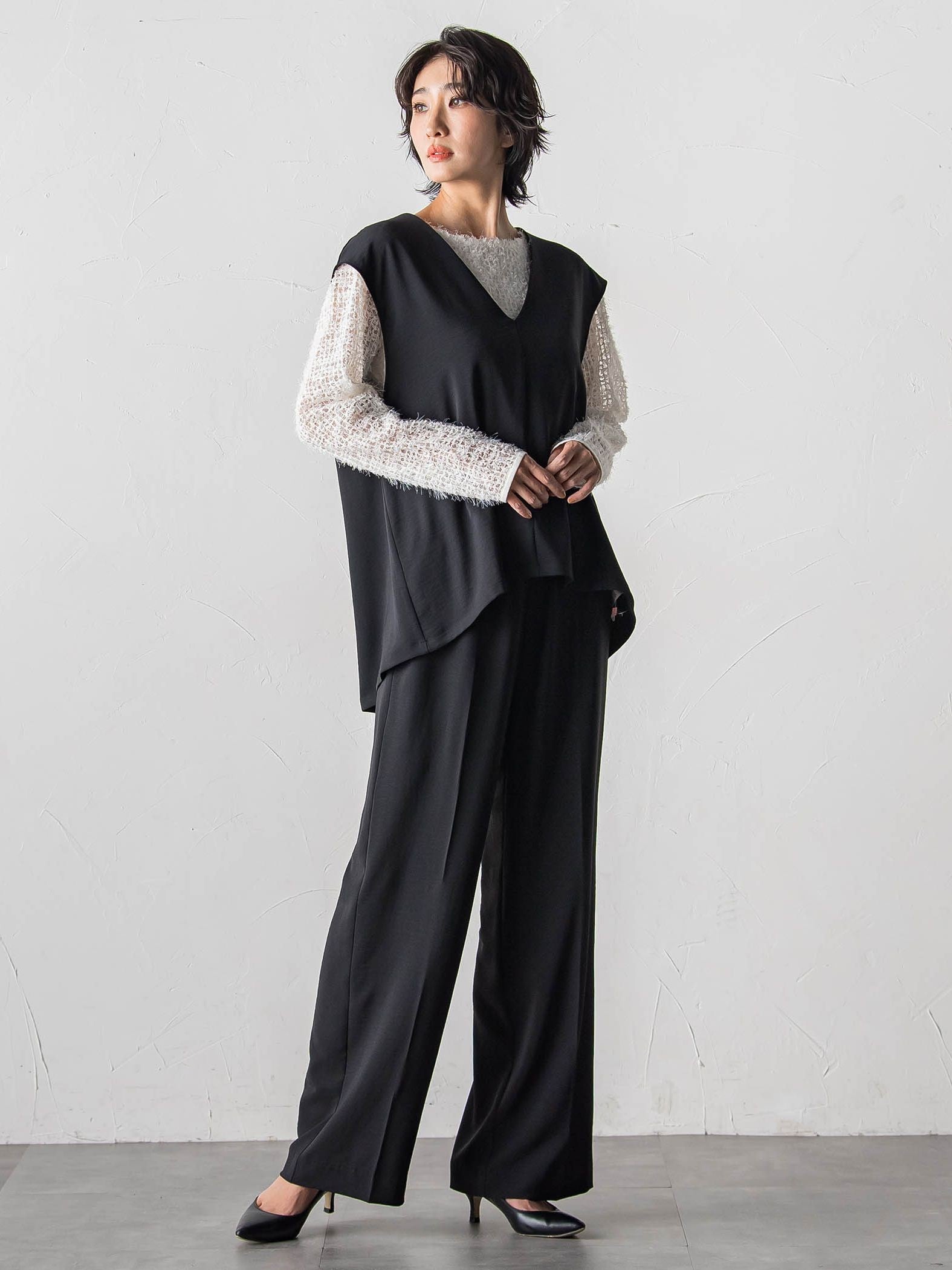 【大きいサイズ】ハイストレッチカルゼジレ