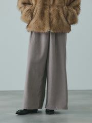 フィブリルサテンラップワイドパンツ≪洗濯機で洗える≫