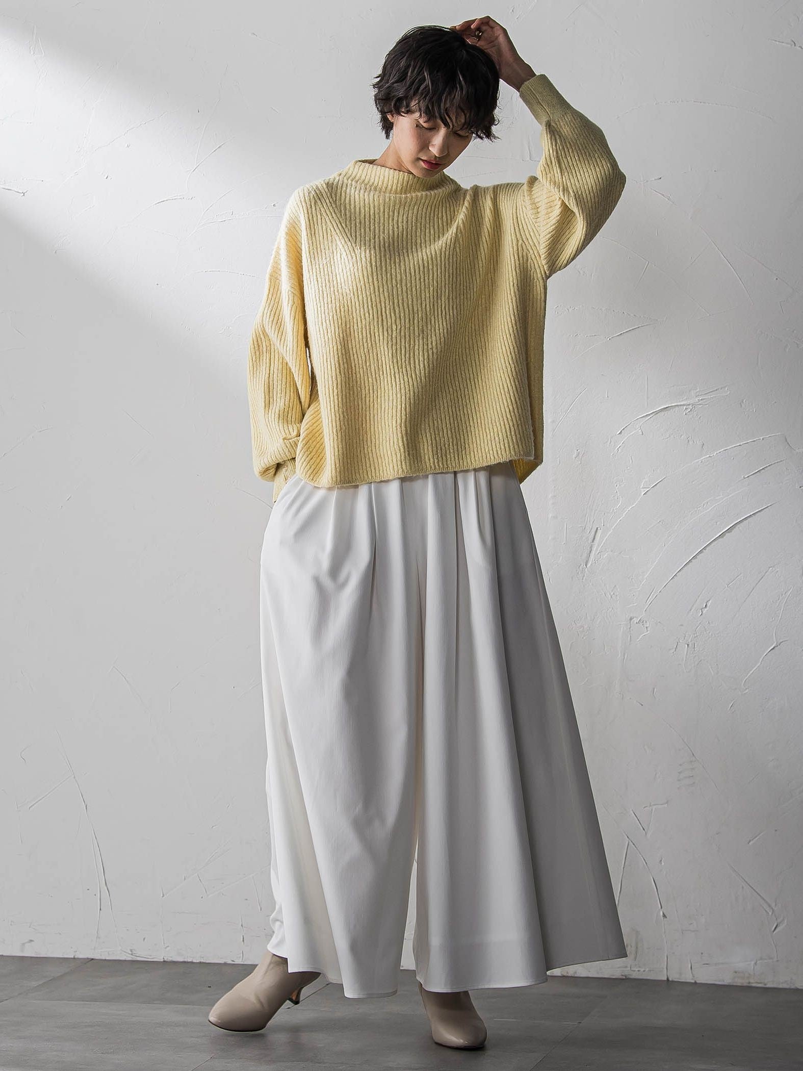 ラメリブボトルネックニット≪手洗い可能≫