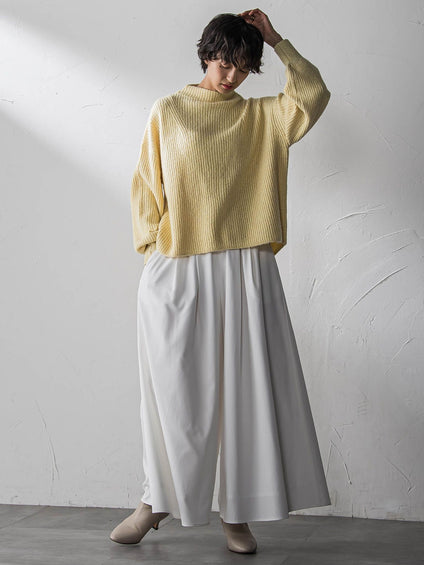 ラメリブボトルネックニット≪手洗い可能≫