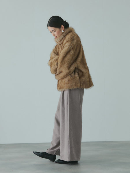 フィブリルサテンラップワイドパンツ≪洗濯機で洗える≫