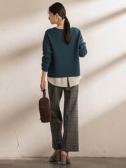 ホールガーメントガーターニット≪洗える≫