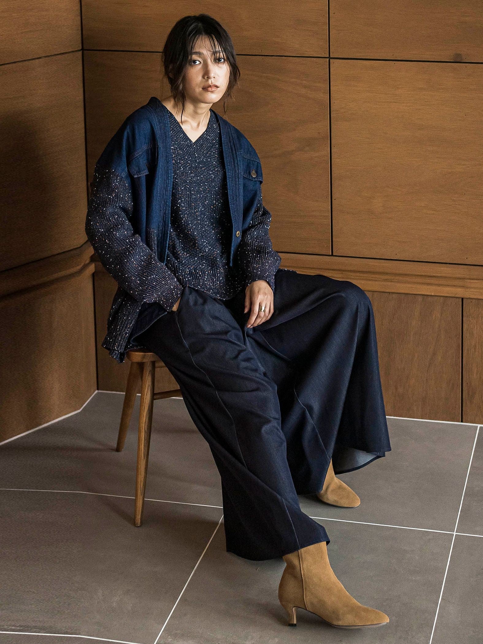 【新色追加】フレアヘムキュロットパンツ≪洗濯機で洗える≫