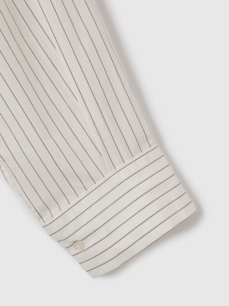 【大人の抜け感】コーマコットンバックフレアシャツ