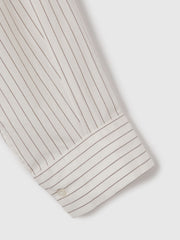 【大人の抜け感】コーマコットンバックフレアシャツ