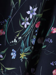 ウィンターフラワープリントワンピース