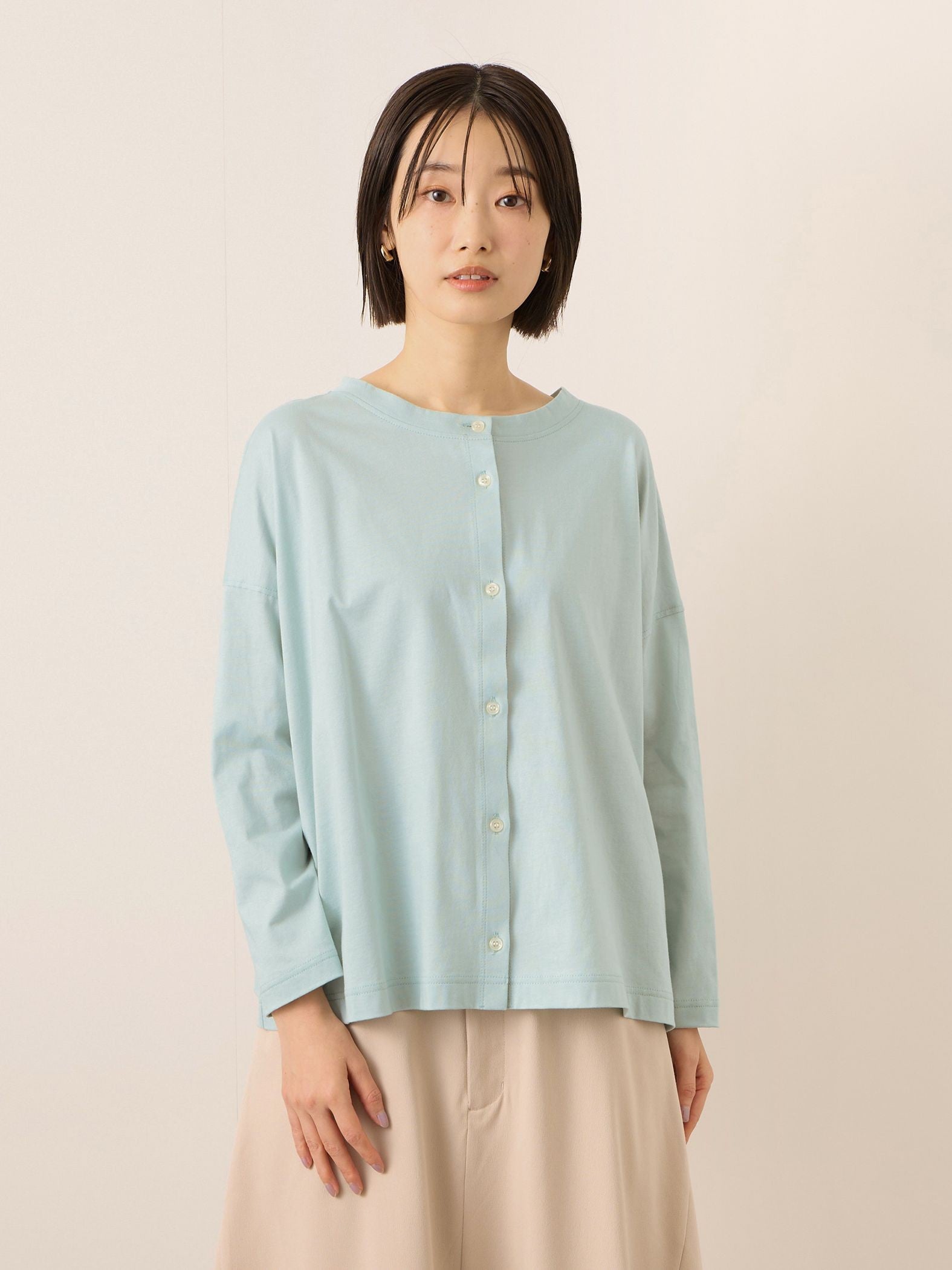 《予約》【機能するミニマル服】前後2WAYカーデ《UVカット》