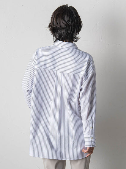 ドビーストライプシャツ