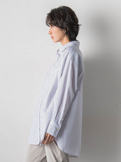 ドビーストライプシャツ