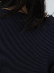 Side slit rib T【日本製】≪手洗い可能≫