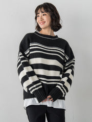 【WEB限定】”ふんわり着心地”ランダムボーダーニット