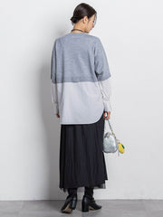 【WEB限定】シャツドッキングニット≪洗える≫