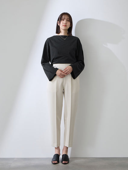 ハイゲージ天竺ボートネックプルオーバー