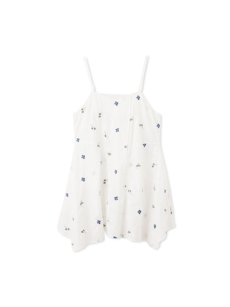 カラーフラワー刺繍チュニックキャミソール