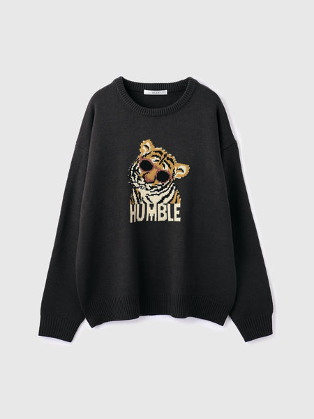 アニマルジャカードニットプルオーバー≪手洗い可能≫