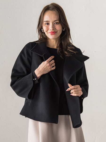 スタンドカラーショートコート