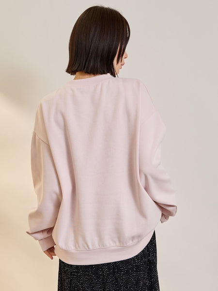 オーバーサイズダブルフェイスプルオーバー